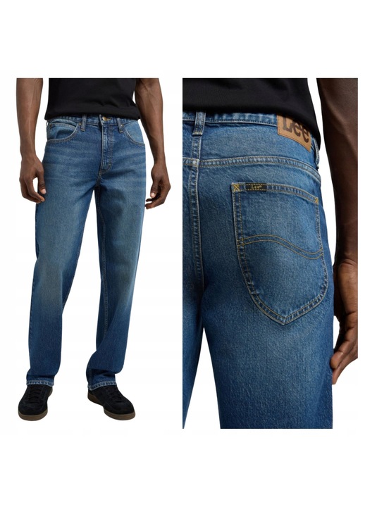 Férfi farmernadrág Lee, West, középmagas derék, kék, W34-L32 US