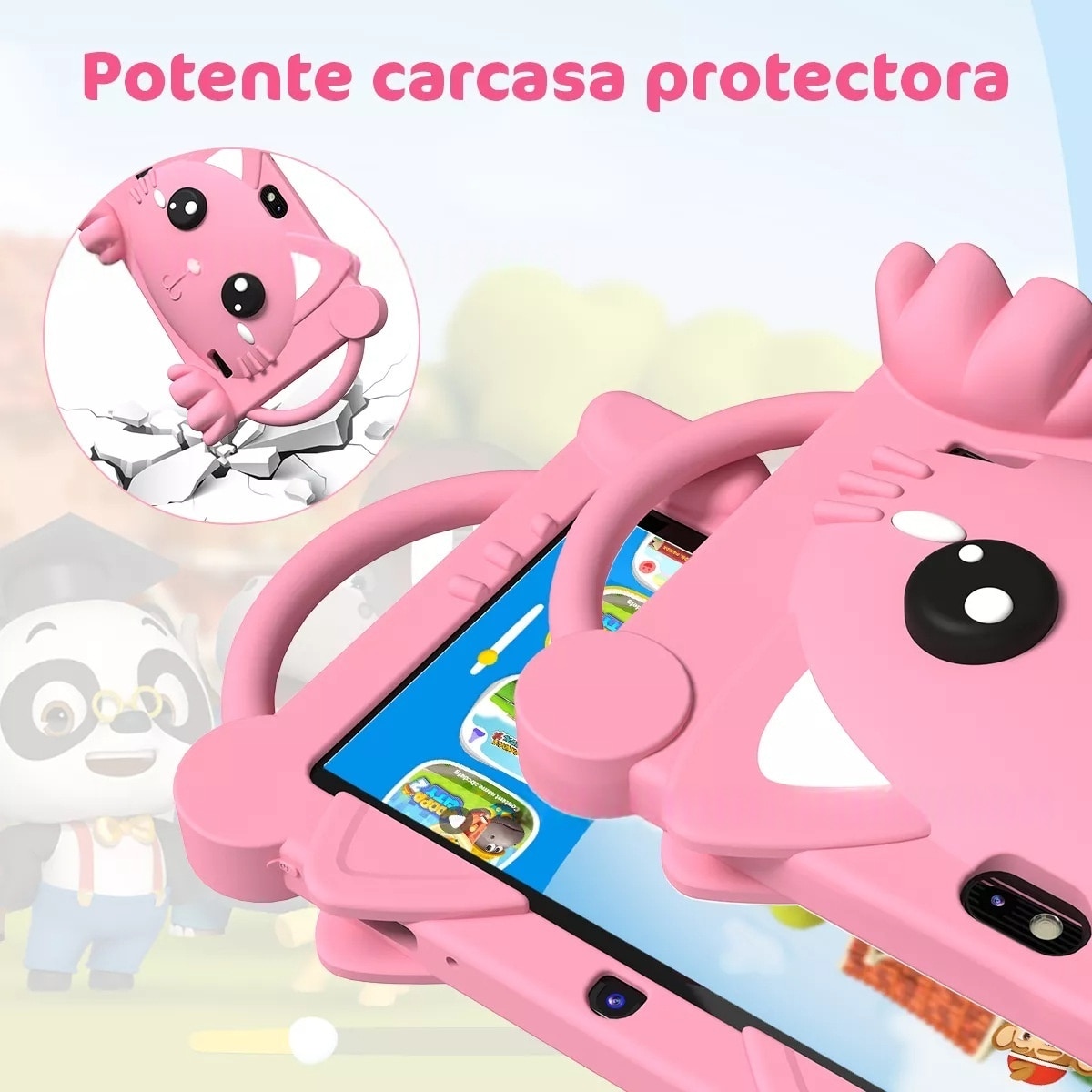 Tableta pentru copii de 7 inchi, sistem Android 13, procesor octa-core, 6 GB RAM, 64 GB stocare, compatibil Wi-Fi si Bluetooth, cadou ideal pentru sarbatori, albastru