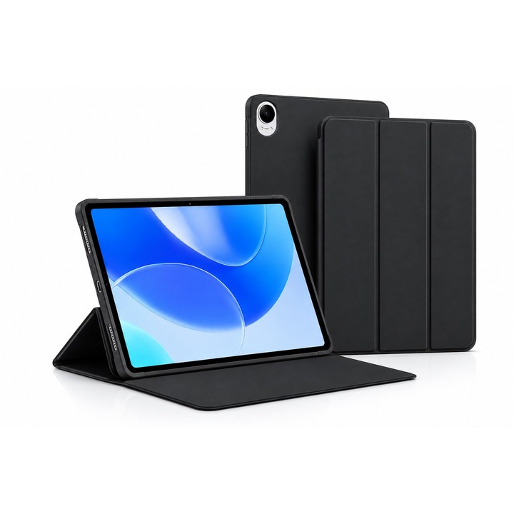 Husa premium office Sigloo, tip mapa, pentru tableta Huawei MatePad Pro11 (2024/2022), carcasa interna din silicon cu suport Smart Pen, Black