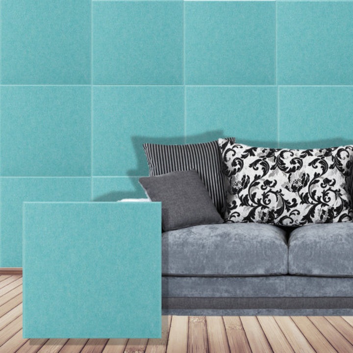 Tapet Pernuta 3D HOZRO, aspect catifelat premium, suprafata acoperire 0, 2 mp, montaj rapid fara adeziv, izolare fonica si termica, dimensiune 35 x 35 cm, culoare turcoaz