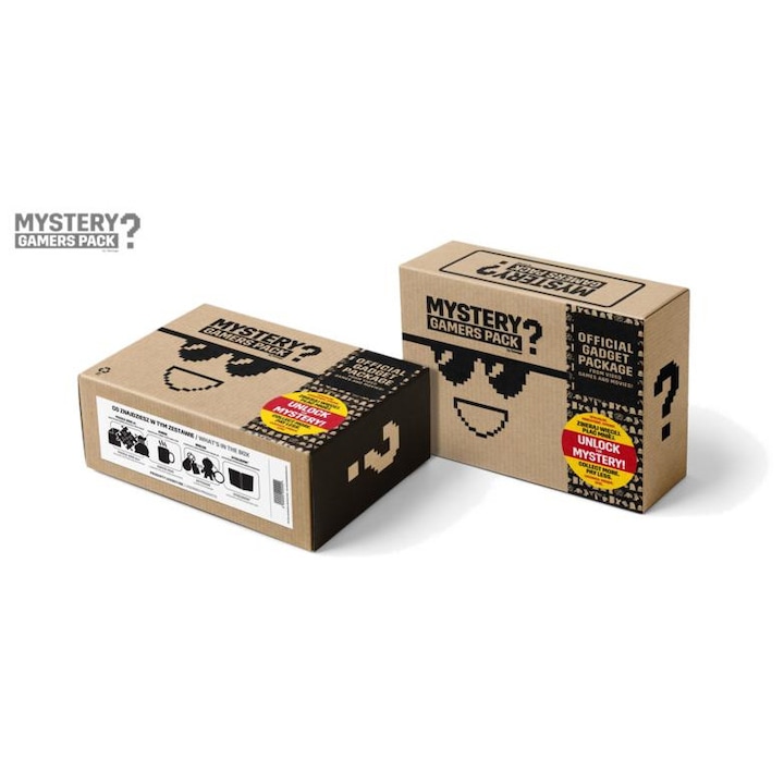 Set figurine Good Loot Mystery Gamers Pack V18, puzzle 1000 elemente, cana gaming, breloc 3D, steelbook, multicolor