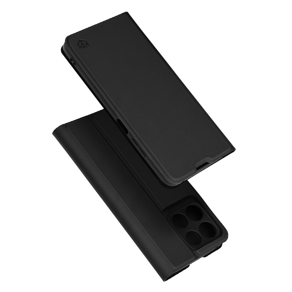 Husa Tip carte pentru Motorola Moto G57 Power / G67 Power DaDen® Magskin Book, Antisoc, Protectie completa spate-ecran, Buzunar card, Piele ecologica, Negru
