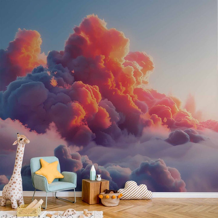 Fototapet Rezistent la apa - Twilight Pink Clouds - 500 x 350 cm