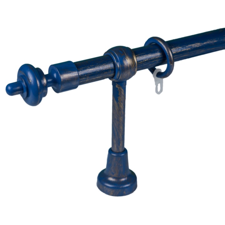 galerie plastic 28 mm INNOVATIE MARE simpla, albastru-auriu, 120 cm