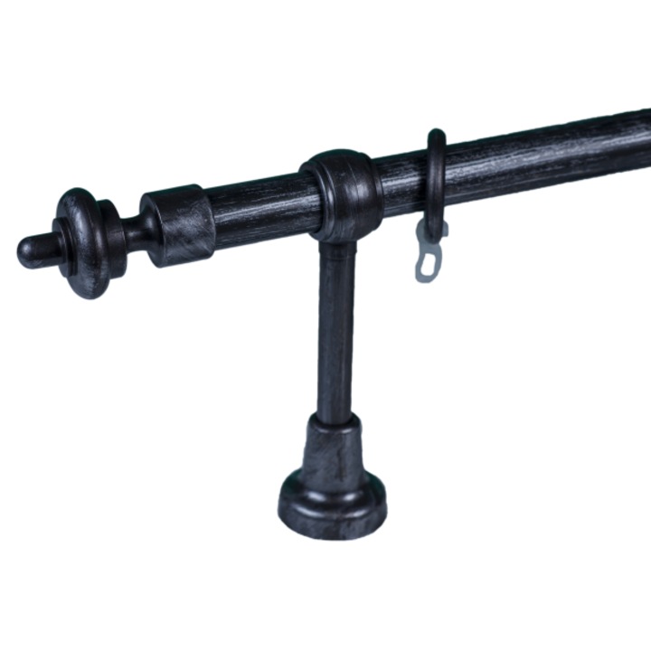 galerie plastic 28 mm INNOVATIE MARE simpla, antracit-argint, 300 cm