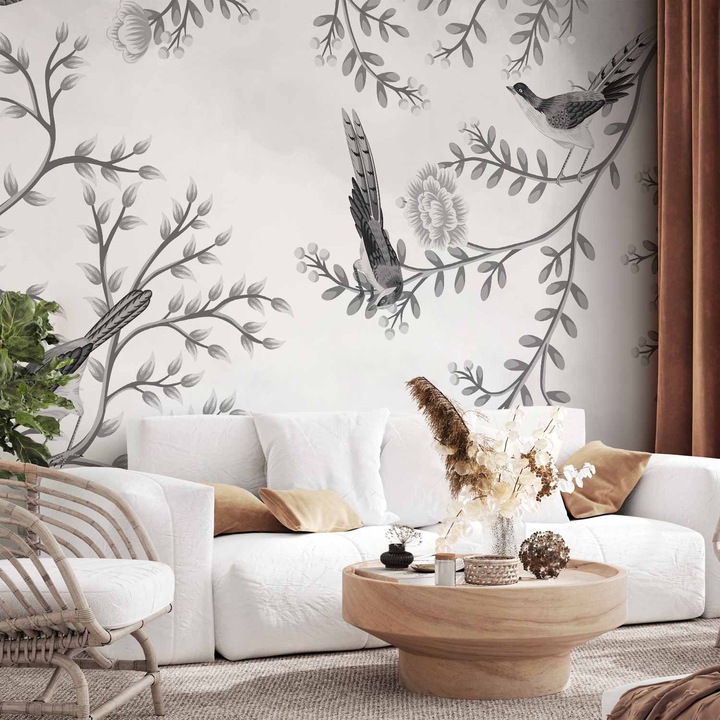 Fototapet Premium - Birds in the Garden - 100 x 70 cm