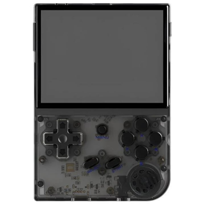 Konsola portabila Anbernic RG35XX, 3,5 inch, 1 GB RAM, neagra, dimensiuni 117x81x22mm