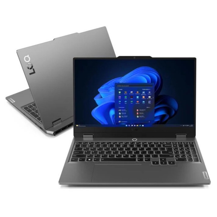 Laptop Lenovo LOQ 15Arp9, AMD Ryzen 5 7235Hs, 16 GB RAM, 1 TB SSD, GeForce RTX 4050, 15,6" FHD, Luna Grey