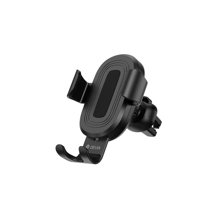 Devia szellőzőrácsba illeszthető vezeték nélküli autós töltő/tartó - 5V/2A - Devia Sensor Car Air Vent Wireless Charger Phone Holder - 10W - Qi szabványos (ST329906)