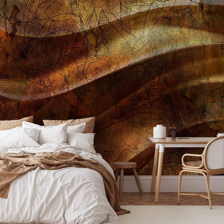 Fototapet Vlies - Liquid gold - 250 x 175 cm