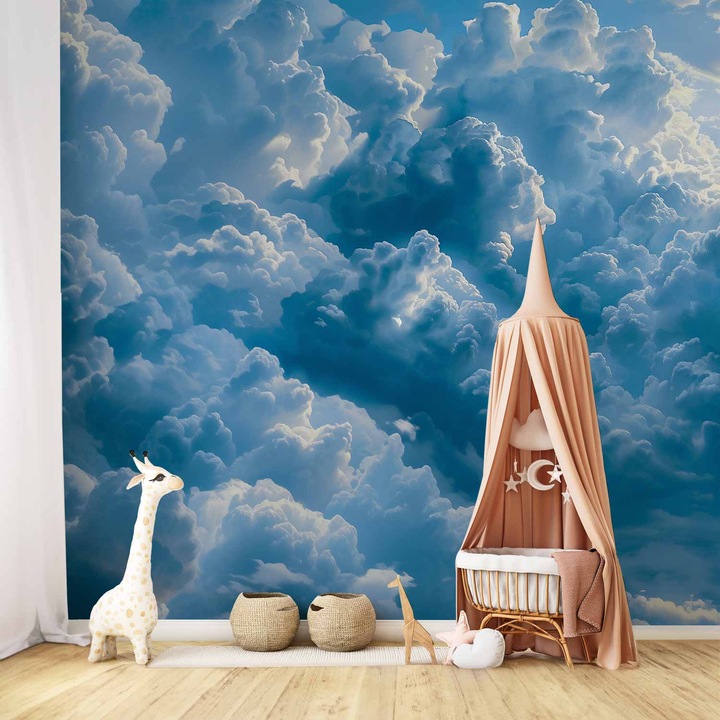 Öntapadós fotótapéta - Reggeli fényes felhők - 343 x 256 cm