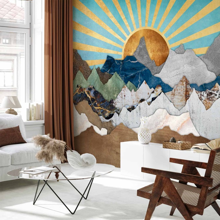 Fotótapéta Vlies - Reggel a hegyekben - 350 x 256 cm