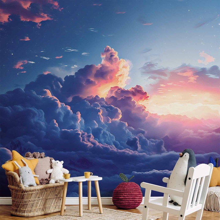 Vízálló fotótapéta - Hegyi felhők naplemente - 450 x 315 cm