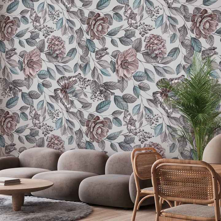 Artgeist Fotótapéta Rusztikus Mozaik, vlies anyagon, 600 dpi nyomtatás, UV-álló, Többszínű, 50 cm-es tekercs