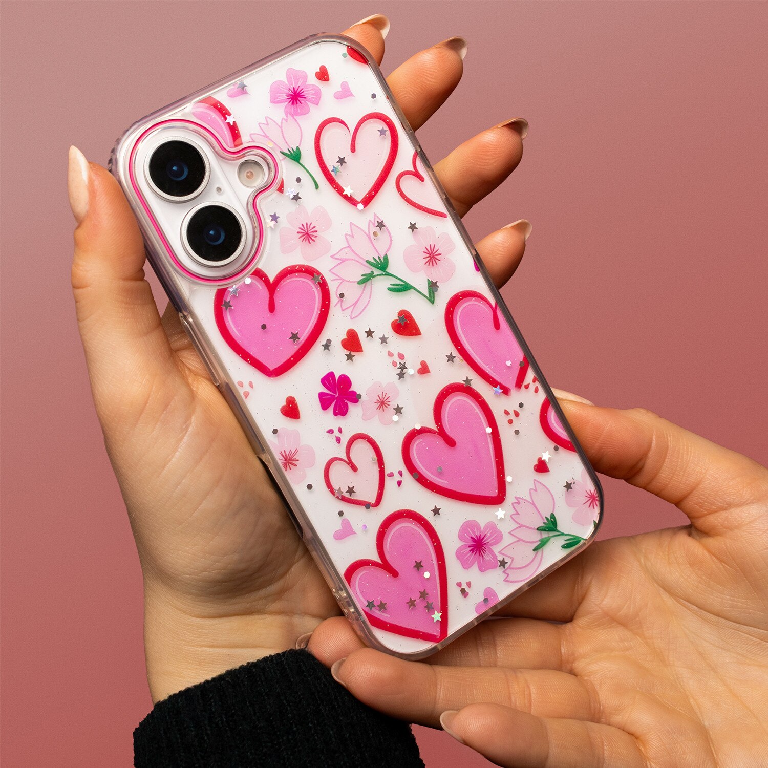 Husa telefon pentru iPhone 17 6,3" set, design LOVE, anti-shock, multicolor
