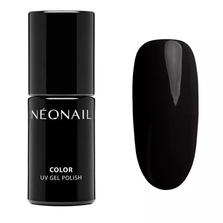 Oja semipermanenta, Pure Black 7,2ml, NeoNail, neagra, durabilitate 21 zile