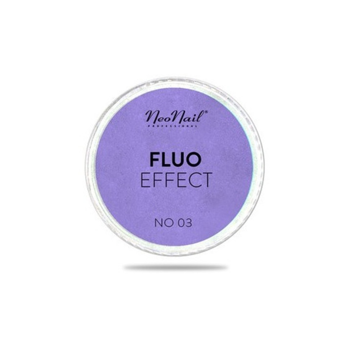 Pudra unghii, Fluo Effect 03, NeoNail, efect stralucitor in intuneric