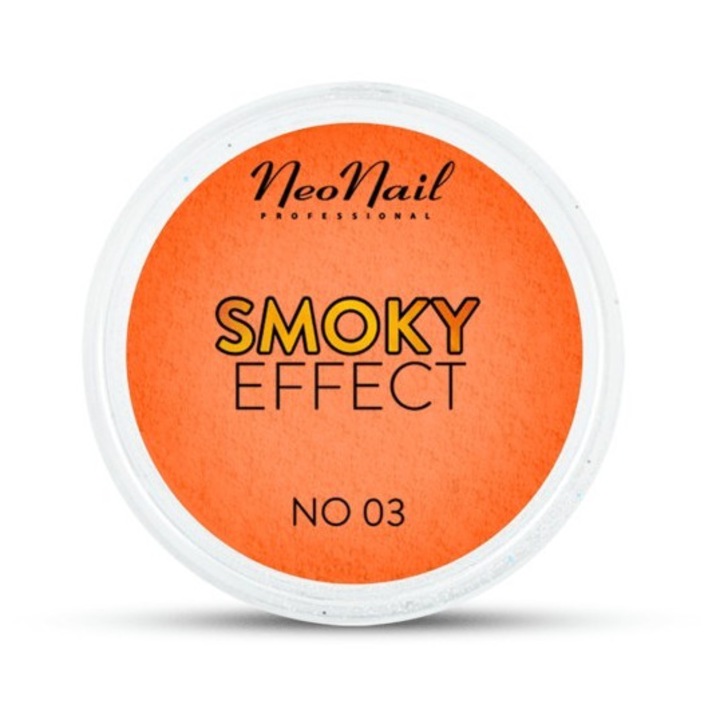 Pudra unghii, NeoNail, Smoky Effect No 03, portocaliu