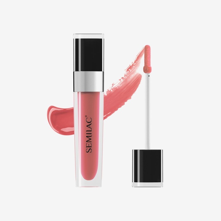 Luciu de buze Semilac 102 Pastel Peach Candy Lips, 6ml