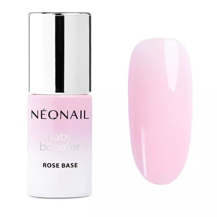 Oja NeoNail Baby Boomer, 7,2ml, roz, semi-transparenta, semi-groasa