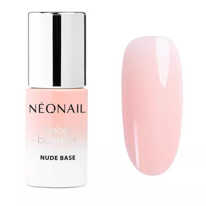 Oja NeoNail Baby Boomer Nude 7,2ml, semi-transparent, aplicare usoara