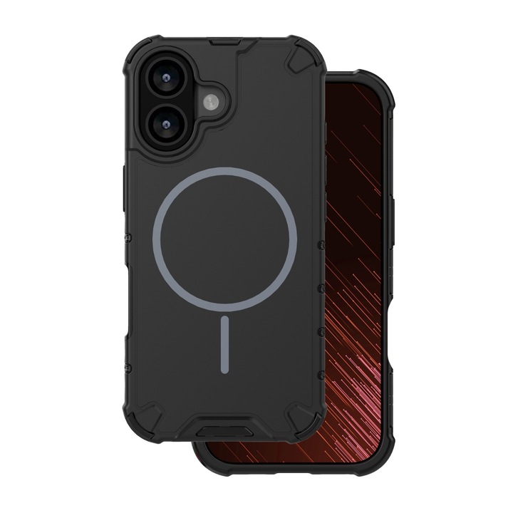 2in1 Mag telefontok iPhone 17-hez, fekete, 6,3"