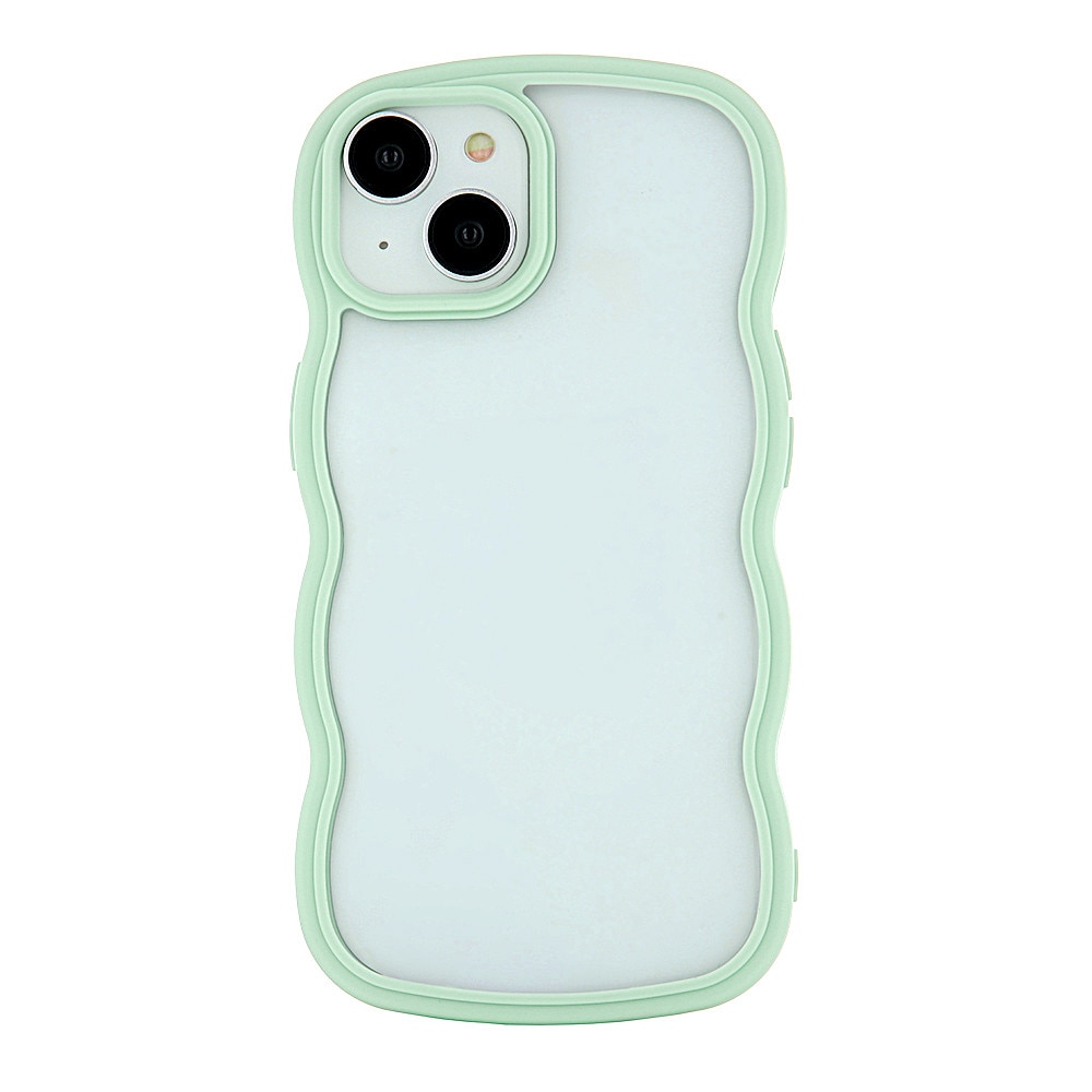 Husa Wave pentru iPhone 15, transparenta, 6,1", cu margini ondulate, protectie suplimentara