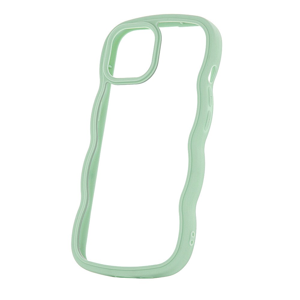 Husa Wave pentru iPhone 15, transparenta, 6,1", cu margini ondulate, protectie suplimentara