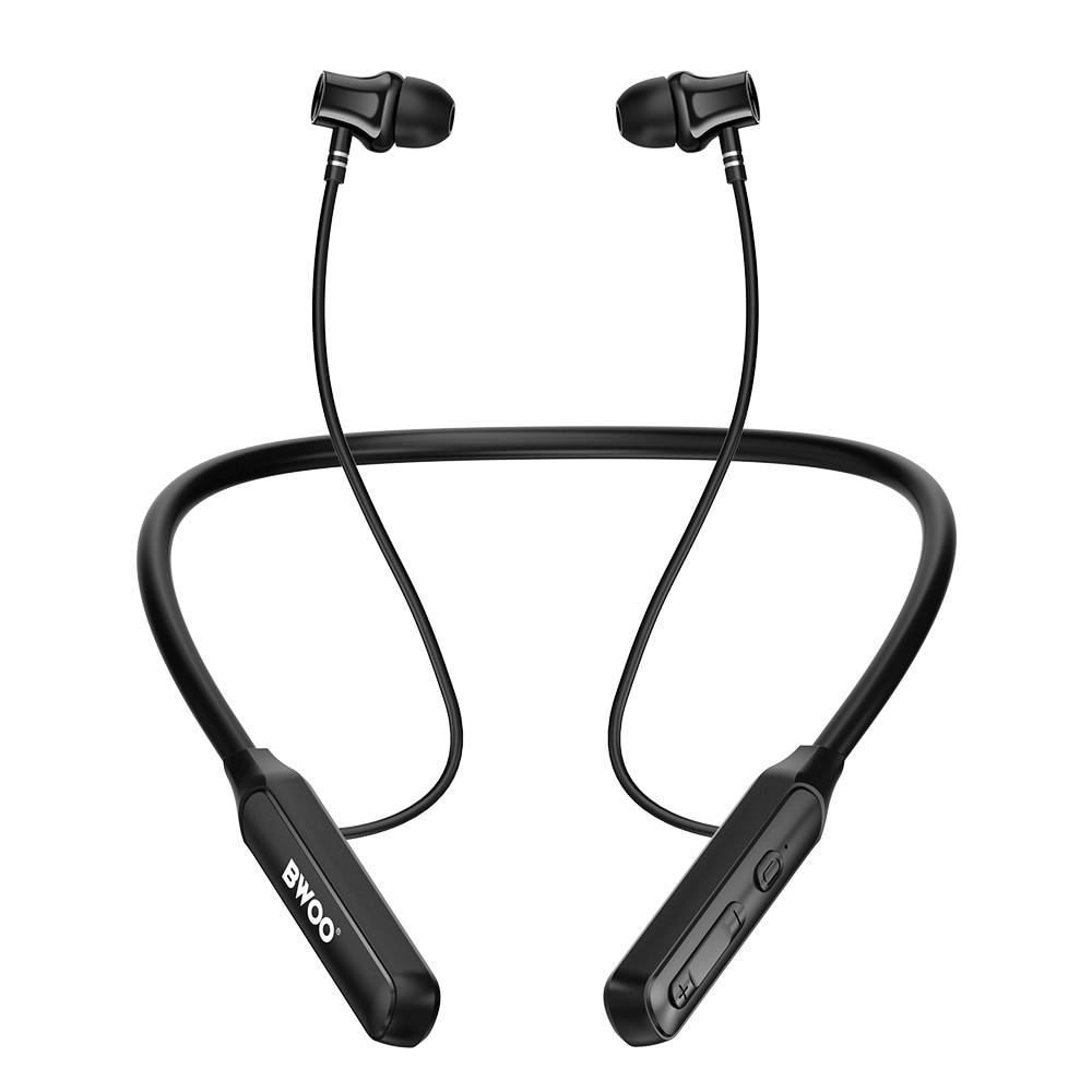 Casti cu fir BWOO BT5.3, negru, calitate audio Hi-Res, confortabile