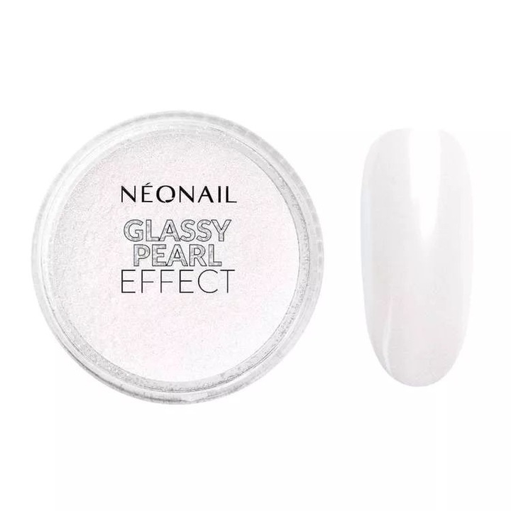 Pudra pentru unghii Glassy Pearl Effect NeoNail 2g, efect perlat