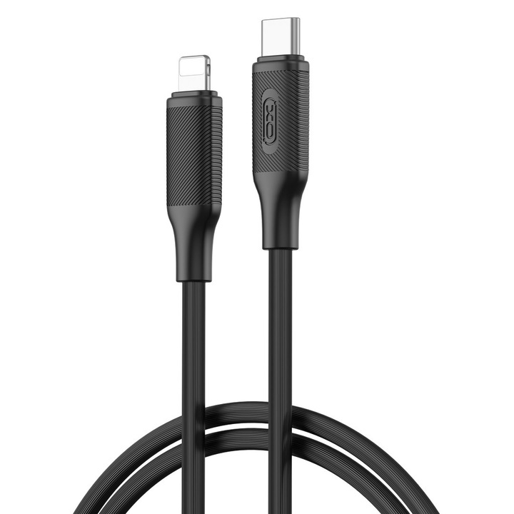 XO NB-Q265A PD USB-C–Lightning kábel Lightning-csatlakozós készülékhez 1,0 m 27 W fekete