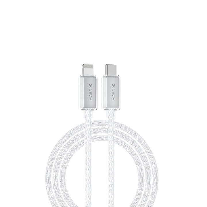 USB-C - Lightning adatkábel 1,5 m 27W, fehér, Devia