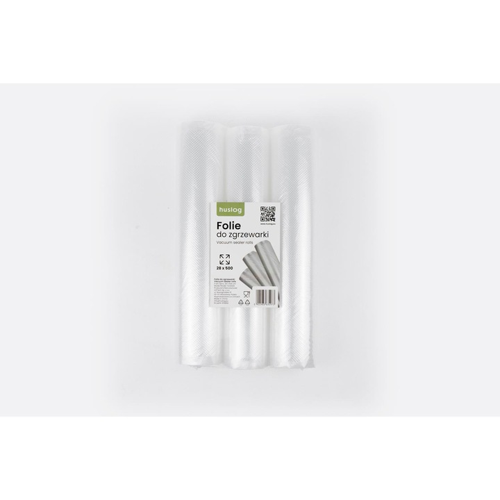 Folie aparat de vidat, huslog, 3 role, 28x500cm, pentru ambalare vid