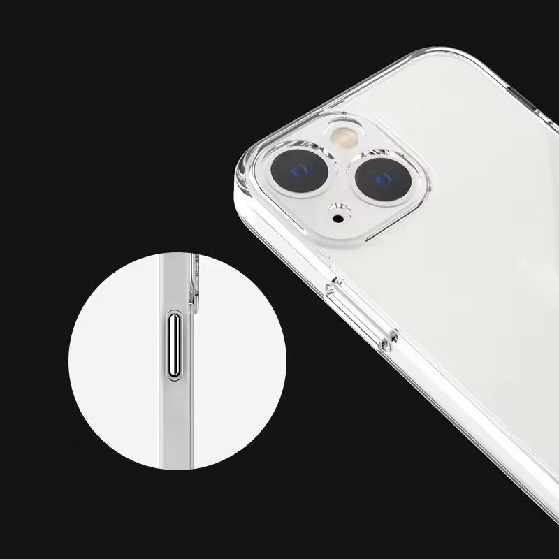 Husa telefon pentru iPhone 12 6,1", transparenta, material TPU / PC, protectie impotriva socurilor