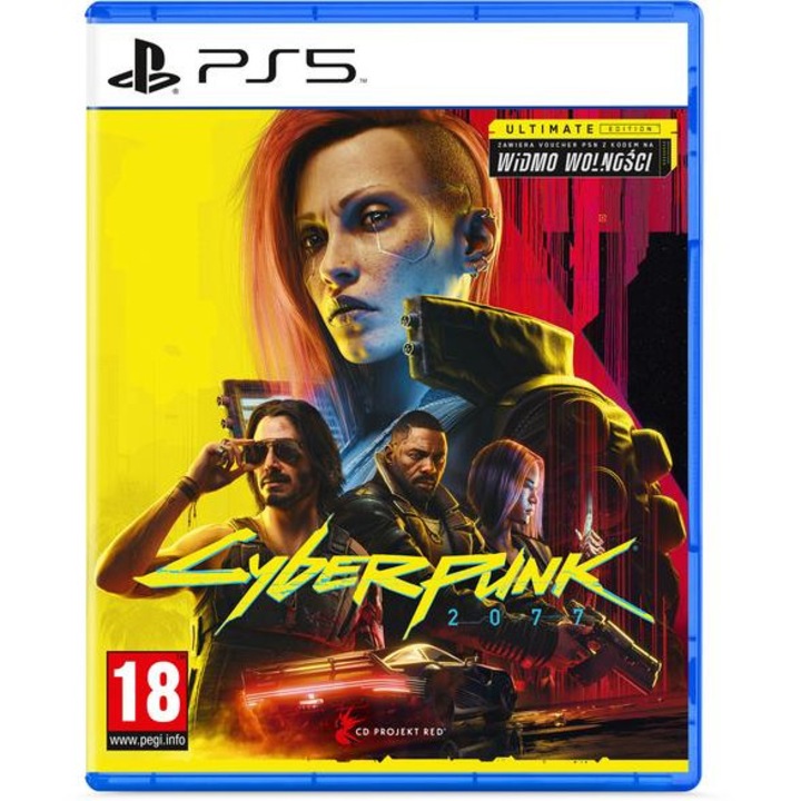 Joc PS5 Cyberpunk 2077: Ultimate Edition, gra de actiune RPG, grafica avansata, continut complet