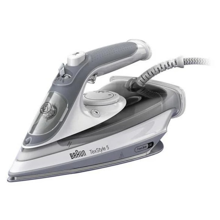Fier de calcat Braun Si5078Gy TexStyle 5, 2700W, abur 220g/min, gri