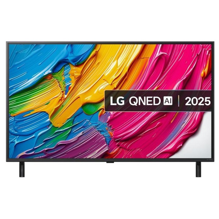 Televizor 4K LG 43QNED80A6A, HDR, webOS 25, negru, 43"