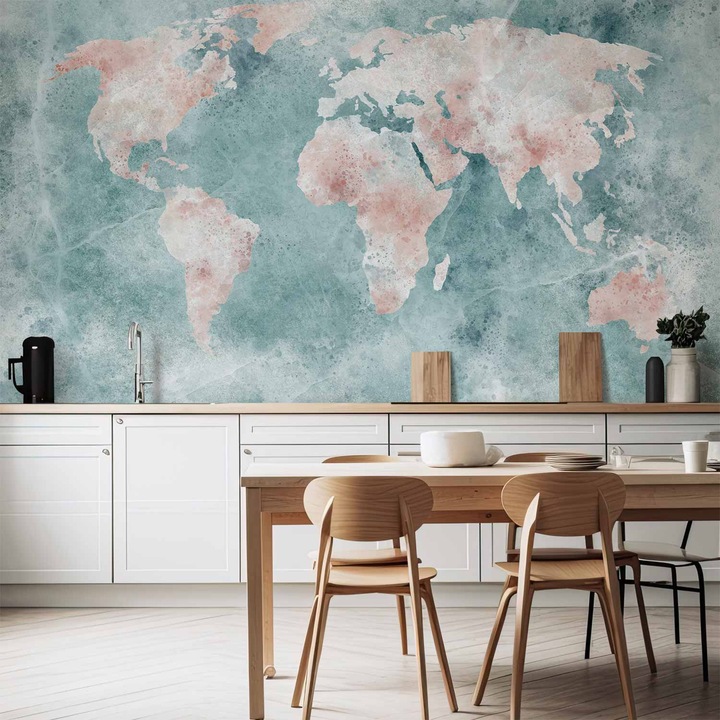 Fototapet Rezistent la apa - Delicate Map - 500 x 350 cm