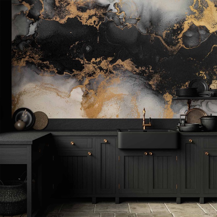 Fototapet Rezistent la apa - Gold Explosions - 500 x 350 cm