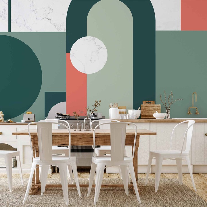 Vízálló fotótapéta - Márvány Geometrikus Minta - 500 x 350 cm