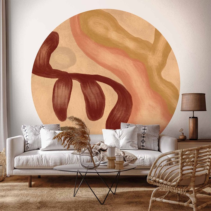 Fototapet rotund - Colorful shapes - 140 x 140 cm