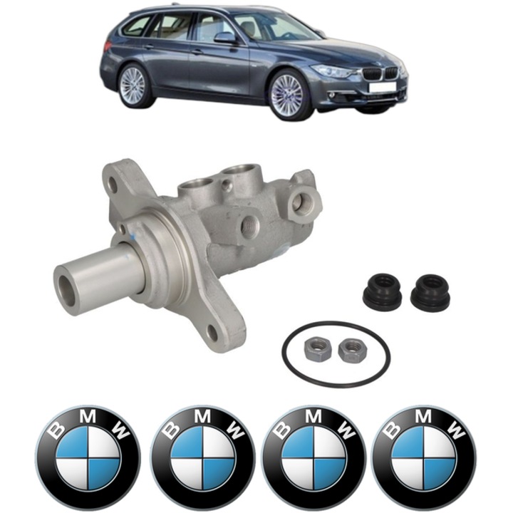 Pompa centrala frana BMW Seria 3 Touring (F31) 320 d 190 CP din 2015 - 2019, Bosch, 4x Stickere auto cu BMW