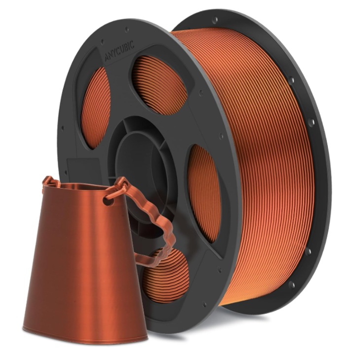 Филамент, Anycubic PLA Silk, 1 кг, меден, за 3D принтер