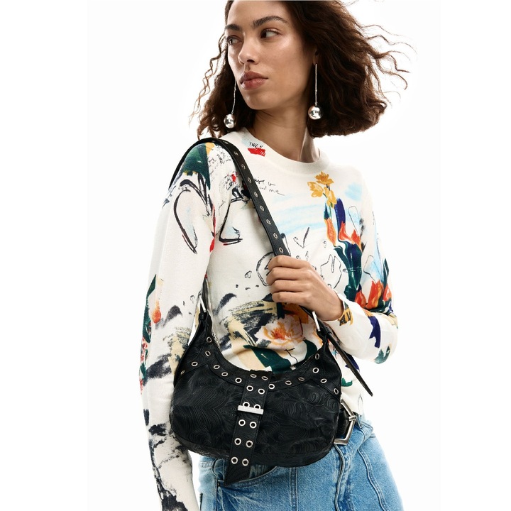 Geanta mica de dama, Desigual, Leiria, Negru