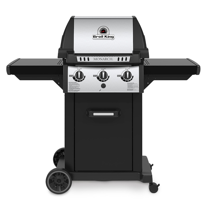 Gratar gradina/terasa, Maison Mex MONARCH 320 BROIL KING, L.132 l.56 H.119 cm, negru