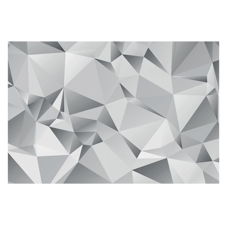 Tapéta Falra, Tulup, Absztrakt geometria, Szürke, 104 x 70 cm, Vlies, Könnyen Felszerelhető, 010100060020000006007