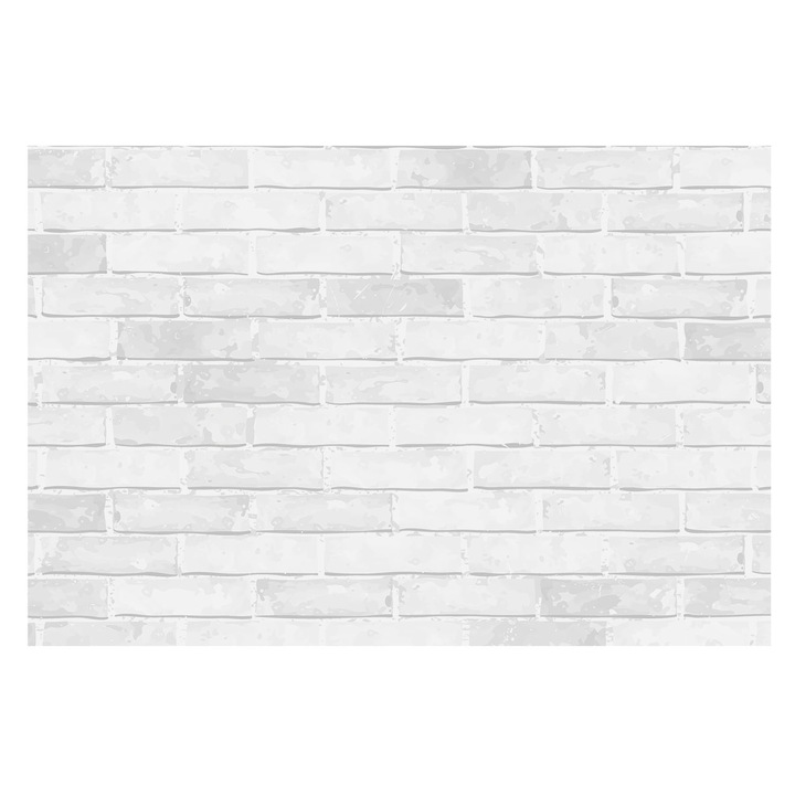 Dekor Tapéta, Tulup, Téglafal, Fehér, 104 x 70 cm, Nem Szőtt, Fali Dekoráció, 010100060020000030620