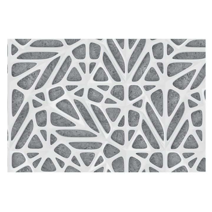 Fotótapéta Falra, Tulup, Geometriai hálózat, Fehér, 104 x 70 cm, Nem Szőtt, Előszobába, Nappaliba, 010100060020000056564