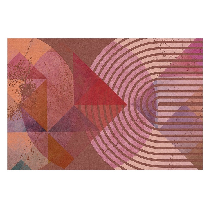 Tapéta Falra, Tulup, Absztrakt formák, Barna, 104 x 70 cm, Nem Szőtt, Nappaliba, Szobába, 010100060020000285000