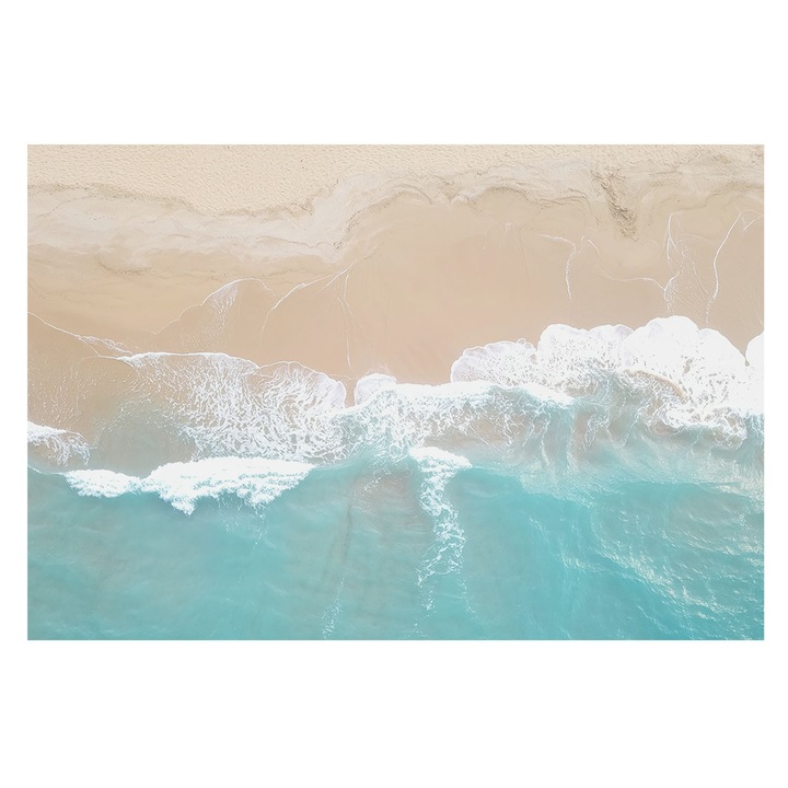 Dekor Tapéta, Tulup, Tomboló hullámok, Bézs, 104 x 70 cm, Nem Szőtt, Fali Dekoráció, 010100060020000285060